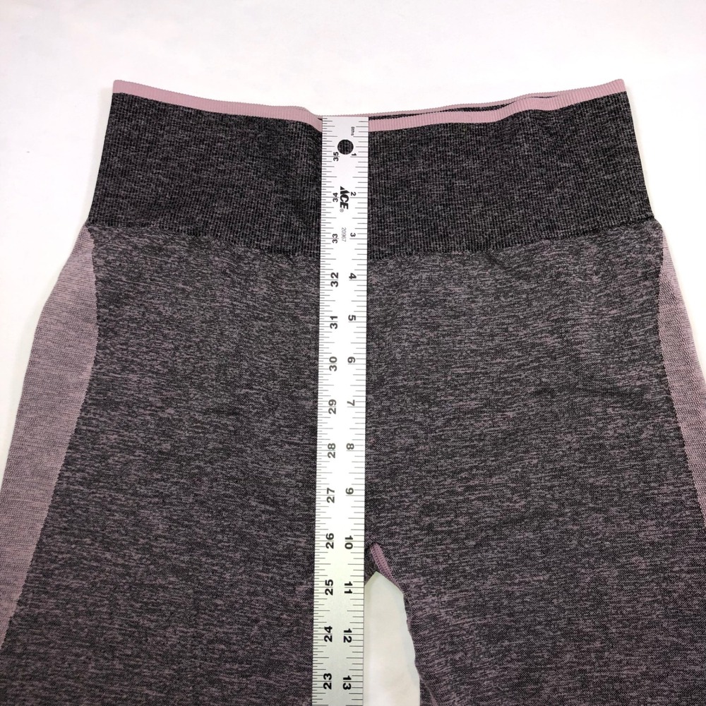 Pink Victoria's Secret Seamless Leggings Purple Grey High Waist Athletic Large - Picture 9 of 14